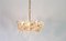 Small Gilt Brass and Crystal Glass Encrusted Chandelier by Palwa, Germany 1970s 2