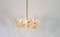 Small Gilt Brass and Crystal Glass Encrusted Chandelier by Palwa, Germany 1970s, Image 2