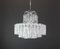 Stunning Murano Ice Glass Tubes Chandelier by Doria, Germany, 1960s 4