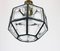 1 of 2 Iron and Clear Glass Pendant Lights by Limburg, Germany, 1960s, Image 3