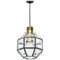 1 of 2 Iron and Clear Glass Pendant Lights by Limburg, Germany, 1960s 1