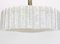 Ice Glass Tubes Chandelier with Brass Surround from Doria, Germany, 1960s 3