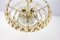 Large Gilt Brass and Crystal Glass Chandelier by Palwa, Germany, 1960s 7