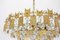 Large Gilt Brass and Crystal Glass Chandelier by Palwa, Germany, 1960s 6