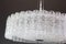 Large Murano Ice Glass Tubes Chandelier by Doria, Germany, 1970s 2