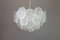 Large Murano Blatt Ice Glass Chandelier Leafs from Kalmar, Austria, 1960s 7