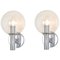 Chrome Wall Lights and Glass by Kaiser, Germany, 1960s, Set of 2, Image 1