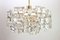 Brass and Crystal Glass Chandelier by Kinkeldey, Germany, 1970s 2