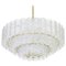 Murano Ice Glass Tubes Chandelier from Doria, Germany, 1960s, Image 1