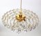 Large Brass and Crystal Glass Chandelier from Kinkeldey, Germany, 1970s 7
