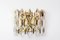 Golden Gilded Brass and Crystal Sconces from Palwa, Germany, 1970s, Set of 2, Image 5