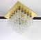 Large Brass Crystal Glass Chandelier from Limburg, Germany, 1960s 3