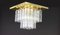 Large Brass Crystal Glass Chandelier from Limburg, Germany, 1960s 7