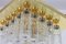 Large Brass Crystal Glass Chandelier from Limburg, Germany, 1960s 4