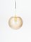 Brass with Smoked Glass Ball Pendant from Limburg, Germany, 1970s 2