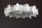 Große Murano Eisglas Chrom Deckenlampe von Kaiser, 1960er 4