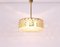 Large Pendant Light in Aged Brass Glass from Rupert Nikoll, Austria, 1960s 4