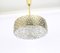 Large Pendant Light in Aged Brass Glass from Rupert Nikoll, Austria, 1960s 3