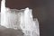 Large Murano Ice Glass Chrome Flush Mount from Kaiser, Germany, 1960s 5