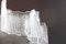 Große verchromte Eisglas Deckenlampe von Kaiser, 1960er 5