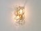 Golden Gilded Brass and Crystal Sconce from Palwa, Germany, 1960s 7