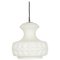 Mid-Century White Glass Pendant Ceiling Lamp from Peill & Putzler, Germany 1