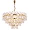 Large Chandelier Corina in Gilt Brass and Glass from Kalmar, Austria, 1970s 1