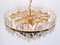 Large Chandelier Corina in Gilt Brass and Glass from Kalmar, Austria, 1970s 9