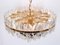 Large Chandelier Corina in Gilt Brass and Glass from Kalmar, Austria, 1970s, Image 9