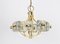 Large Brass and Crystal Glass Pendant from Sische, Germany, 1970s, Image 7