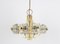 Large Brass and Crystal Glass Pendant from Sische, Germany, 1970s, Image 2