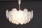 Large Murano Blatt Glass Chandelier from Kalmar, Austria, 1960s, Image 9