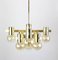 Brass Chandelier by Gaetano Sciolari, Italy, 1960s 4