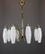 Large Italian Glass Sunburst Chandelier in the Style of Stilnovo, 1950s, Image 3