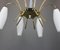 Large Italian Glass Sunburst Chandelier in the Style of Stilnovo, 1950s, Image 6