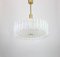 Large Murano Ice Glass Tubes Chandelier from Doria, Germany, 1970s 2