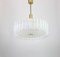 Large Murano Ice Glass Tubes Chandelier from Doria, Germany, 1970s, Image 2