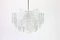 Large Murano Blatt Ice Glass Chandelier from Kalmar, Austria, 1960s 3