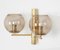 Brass and Smoke Glass Sconces by Gaetano Sciolari, Italy, 1960s 8