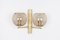 Brass and Smoke Glass Sconces by Gaetano Sciolari, Italy, 1960s 7