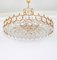 Large Gilt Brass and Crystal Chandelier by Gaetano Sciolari for Palwa, Germany, 1970s 6