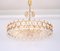 Large Gilt Brass and Crystal Chandelier by Gaetano Sciolari for Palwa, Germany, 1970s 9