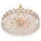 Large Gilt Brass and Crystal Chandelier by Gaetano Sciolari for Palwa, Germany, 1970s, Image 1