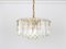 Brass and Crystal Glass Light Fixture Floria from Kalmar, Austria, 1970s, Image 2