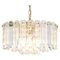 Brass and Crystal Glass Light Fixture Floria from Kalmar, Austria, 1970s 1