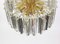 Brass and Crystal Glass Light Fixture Floria from Kalmar, Austria, 1970s 9