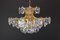 Large Gilt Brass and Crystal Glass Chandelier from Kinkeldey, Germany, 1960s, Image 8