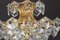 Large Gilt Brass and Crystal Glass Chandelier from Kinkeldey, Germany, 1960s, Image 9