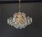 Large Gilt Brass and Crystal Glass Chandelier from Kinkeldey, Germany, 1960s 3