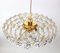 Large Chandelier in Brass and Crystal Glass for Kinkeldey, Germany, 1970s 7